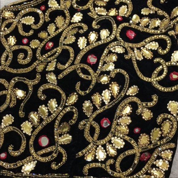 Black Velvet Heavy Work Blouse - Picture 2 of 5